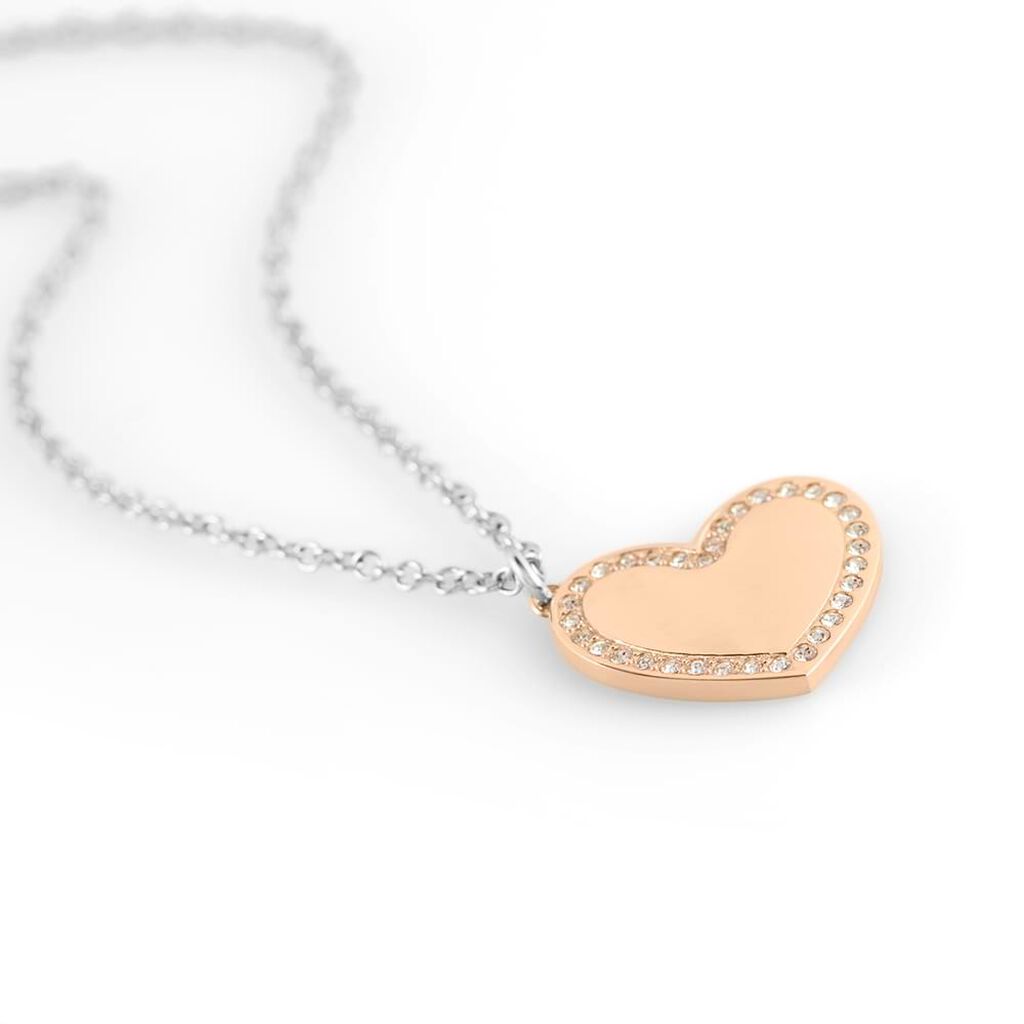 Collana Lady Chic Acciaio Bicolore Bianco / Rosa Cristallo - Collane Donna | Stroili