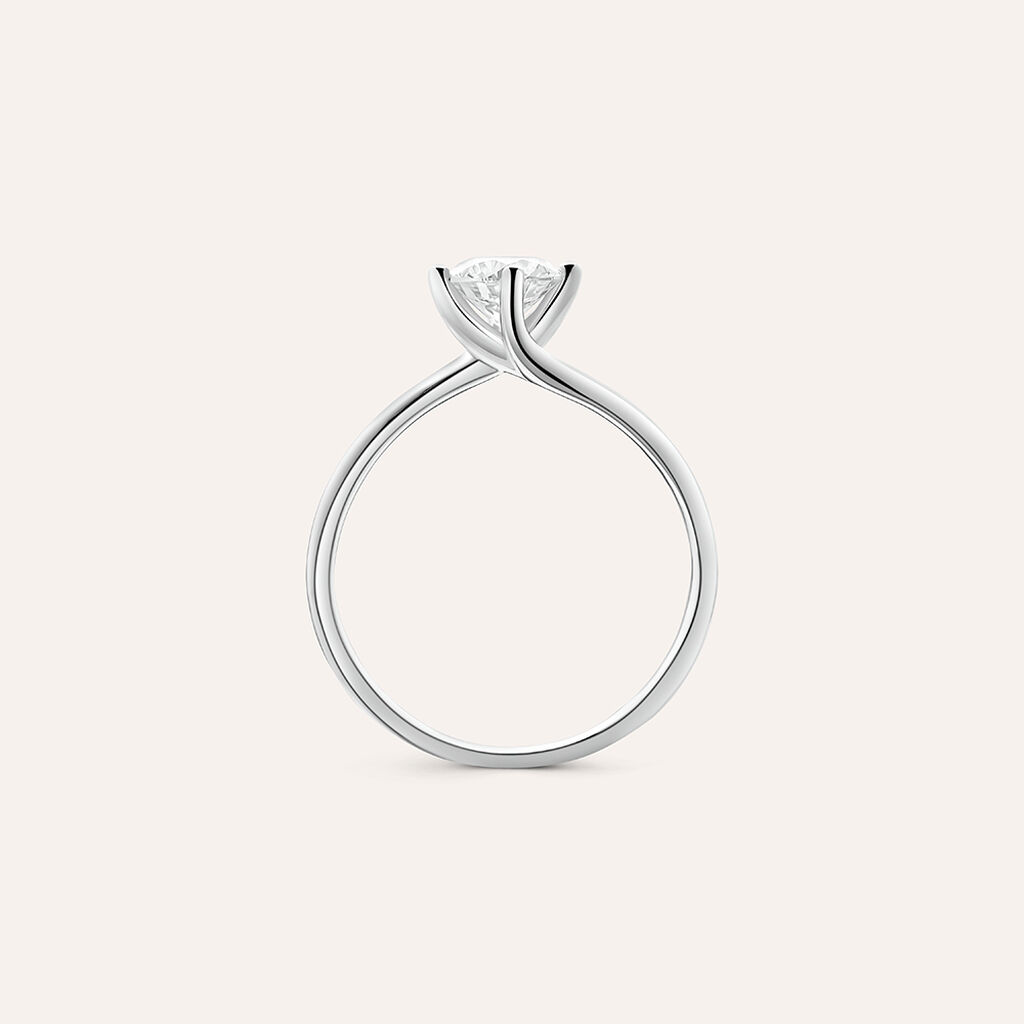 Anello Solitario Valentino Diamade Oro Bianco Diamante Lab-Grown - Anelli con Pietre Donna | Stroili