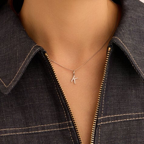 Pendente Sophia Oro Bianco Diamante - Ciondoli Donna | Stroili