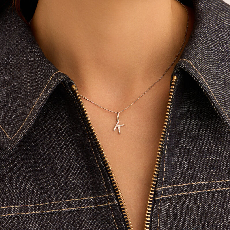 Pendente Sophia Oro Bianco Diamante - Ciondoli Donna | Stroili
