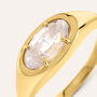 Anello Solitario Desideria Argento Nobile Dorato Cubic Zirconia