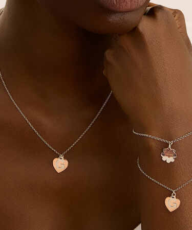Bracciale Silver Collection Argento Bicolore Bianco / Rosa