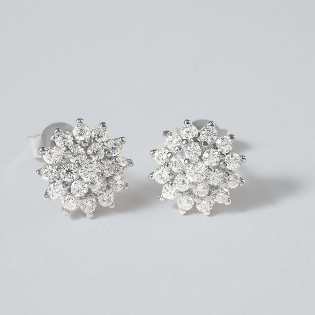 Orecchini Lobo Silver Elegance Argento Rodiato Cubic Zirconia - Orecchini a Lobo Donna | Stroili