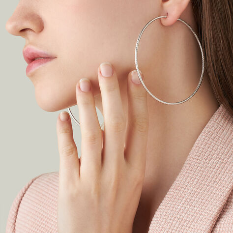 Orecchini A Cerchio Silver Collection Argento Rodiato - Orecchini a Cerchio Donna | Stroili