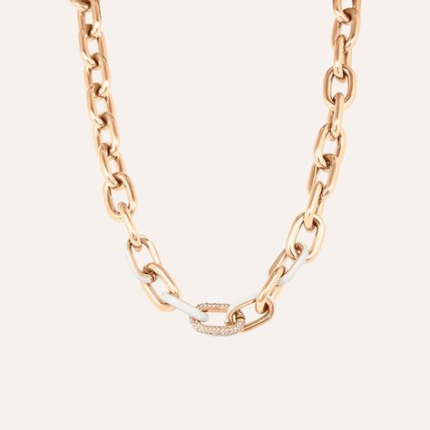 Catena Lady Sweet Acciaio Rosa Cristallo - Collane Catena Donna | Stroili