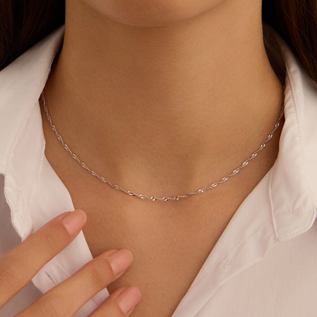 Catenina Po&egrave;me Oro Bianco