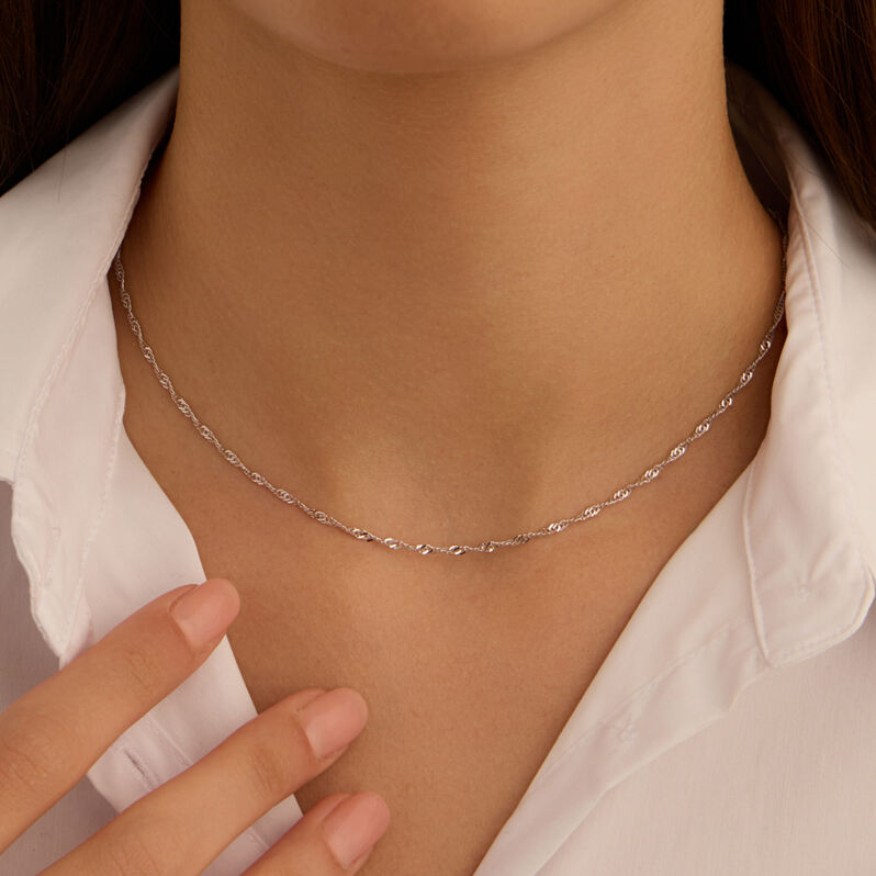 Catenina Po&egrave;me Oro Bianco - Catenina Donna | Stroili
