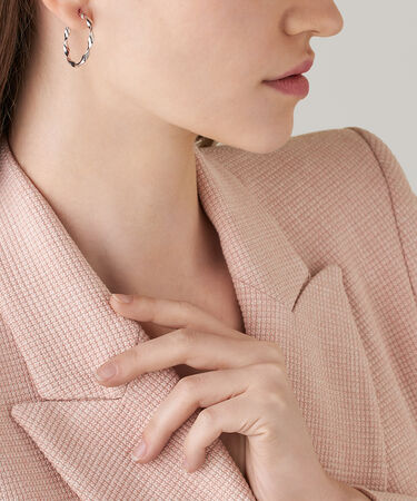 Orecchini A Cerchio Silver Collection Argento Rodiato
