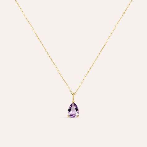 Collana Punto Luce Am&eacute;lie Oro Giallo Ametista - Collane Punto Luce Donna | Stroili