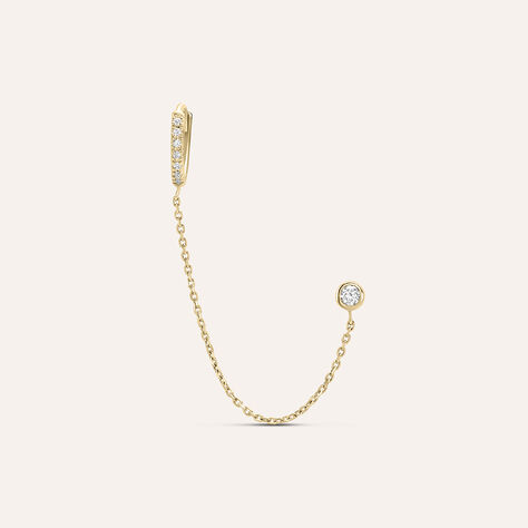 Mono Orecchino Lobo Punto Luce Golden Dreams Placcato Oro Giallo Cubic Zirconia - Mono Orecchino Donna | Stroili