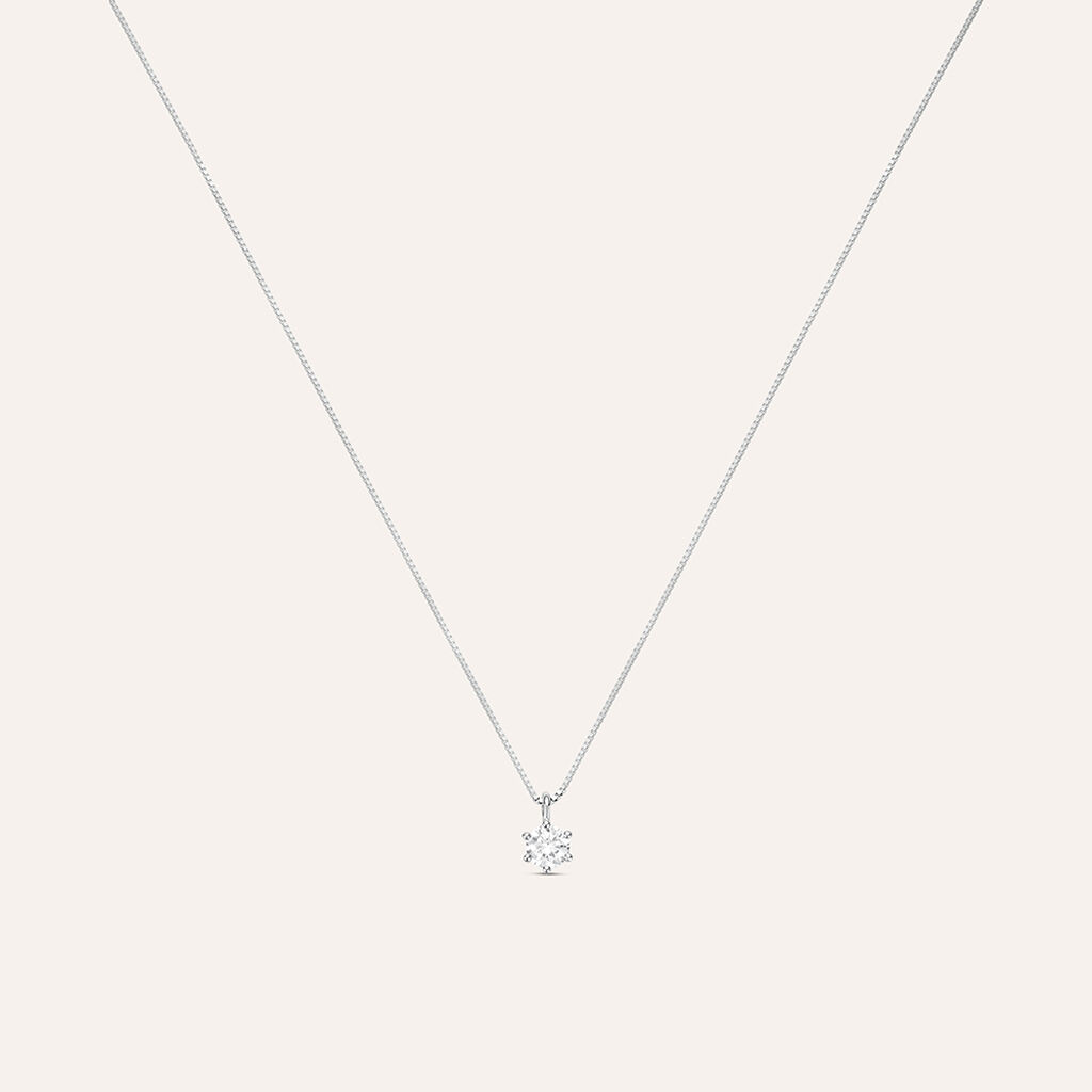 Collana Punto Luce Claire Oro Bianco Cubic Zirconia