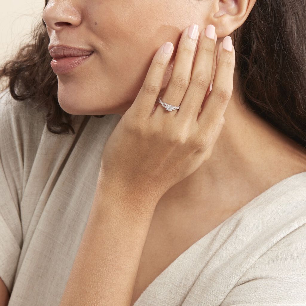 Anello Solitario Sophia Oro Bianco Diamante