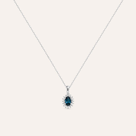 Collana Amélie Oro Bianco Topazio Cubic Zirconia - Collane Donna | Stroili
