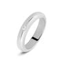 Fede Classica Leggera 4 mm Oro Bianco Diamante