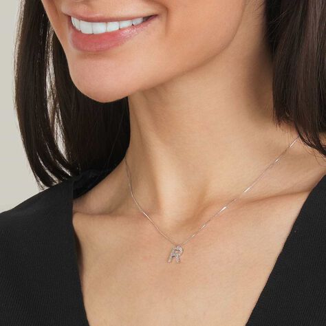 Collana Diamond Letters Oro Bianco Diamante - Collane Donna | Stroili
