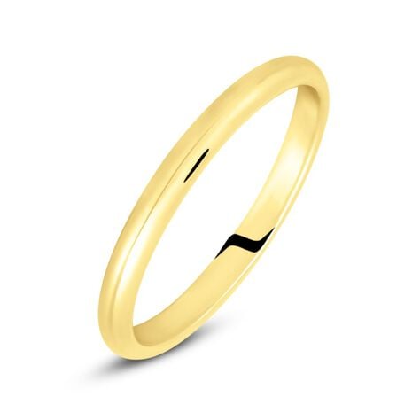Fede Francesina 2.5 mm Oro Giallo - Anelli con Incisione Unisex | Stroili