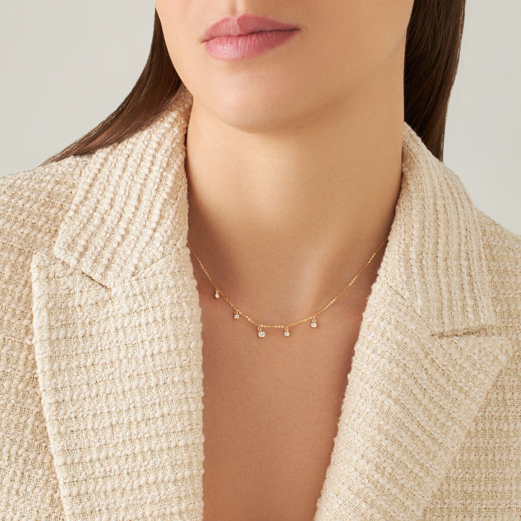 Collana Multi Punto Luce Claire Oro Giallo Cubic Zirconia - Collane Punto Luce Donna | Stroili