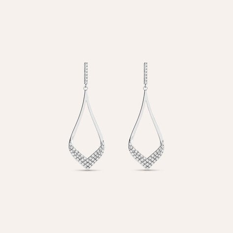 Orecchini Pendenti Silver Shine Argento Rodiato Cubic Zirconia - Orecchini Pendenti Donna | Stroili