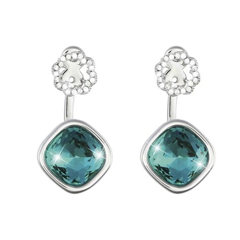 Orecchini in metallo rodiato e pietre colore - Orecchini Pendenti Donna | Stroili