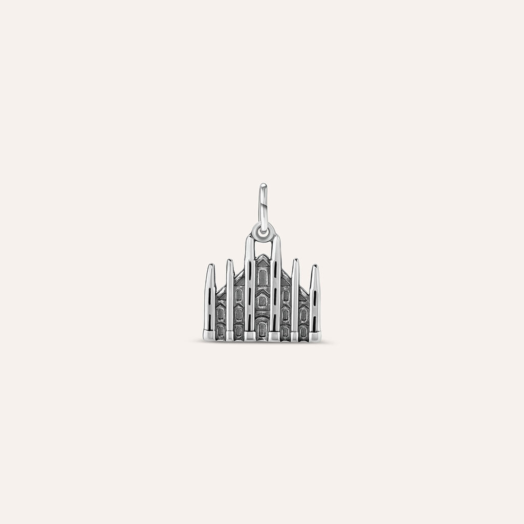 Pendente Saluti&Baci Duomo Milano Love Beats Argento Rodiato - Ciondoli Donna | Stroili
