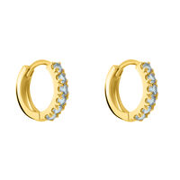 Orecchini A Cerchio Toujours Oro Giallo Cubic Zirconia