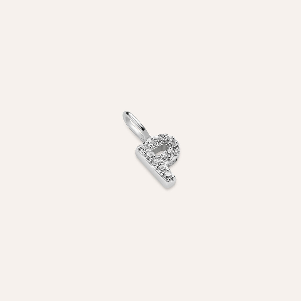 Pendente Love Beats Argento Rodiato Cubic Zirconia