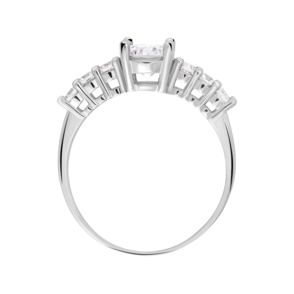 Anello Solitario Silver Elegance Argento Rodiato Cubic Zirconia - Anelli con Pietre Donna | Stroili