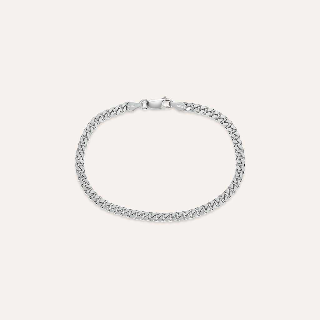 Bracciale Catena Gentleman Argento Rodiato