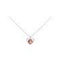 Girocollo con pendente cuore Anna in argento e glitter