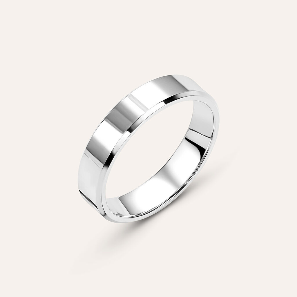 Fede Classica 4.5 mm Oro Bianco - Anelli con Incisione Uomo | Stroili