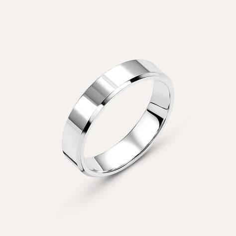 Fede Classica 4.5 mm Oro Bianco - Anelli con Incisione Uomo | Stroili