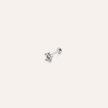 Piercing Orecchio Moonlight Titanio ASTM F136 Bianco Cubic Zirconia