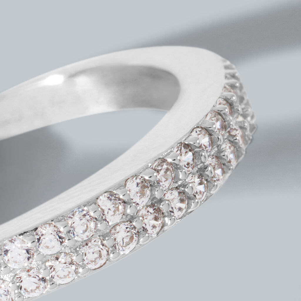 Anello Fascia Silver Elegance Argento Rodiato Cubic Zirconia - Anelli con Pietre Donna | Stroili