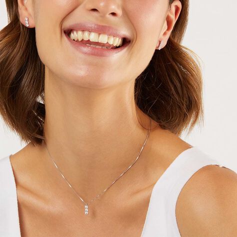 Orecchini Pendenti Trilogy Claire Oro Bianco Cubic Zirconia - Orecchini Pendenti Donna | Stroili