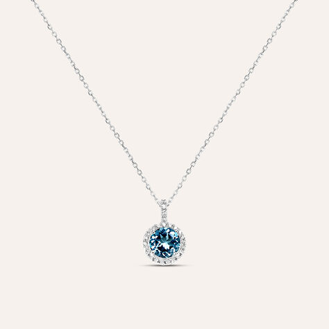 Collana Punto Luce Am&eacute;lie Oro Bianco Topazio Cubic Zirconia - Collane Punto Luce Donna | Stroili