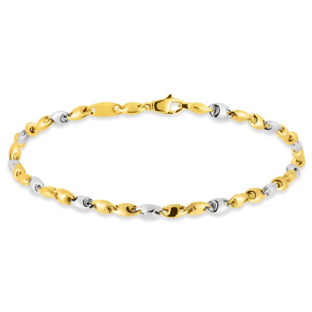 Bracciale Catena Oro Uomo Oro Bicolore