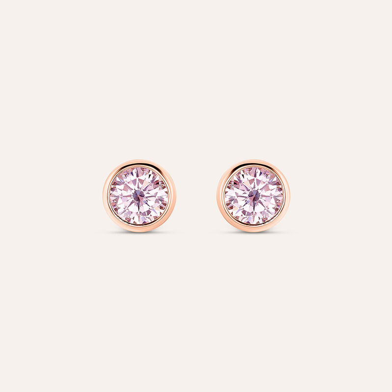 Orecchini Lobo Punto Luce Silver Rainbow Argento Rosa Cubic Zirconia - Orecchini a Lobo Donna | Stroili