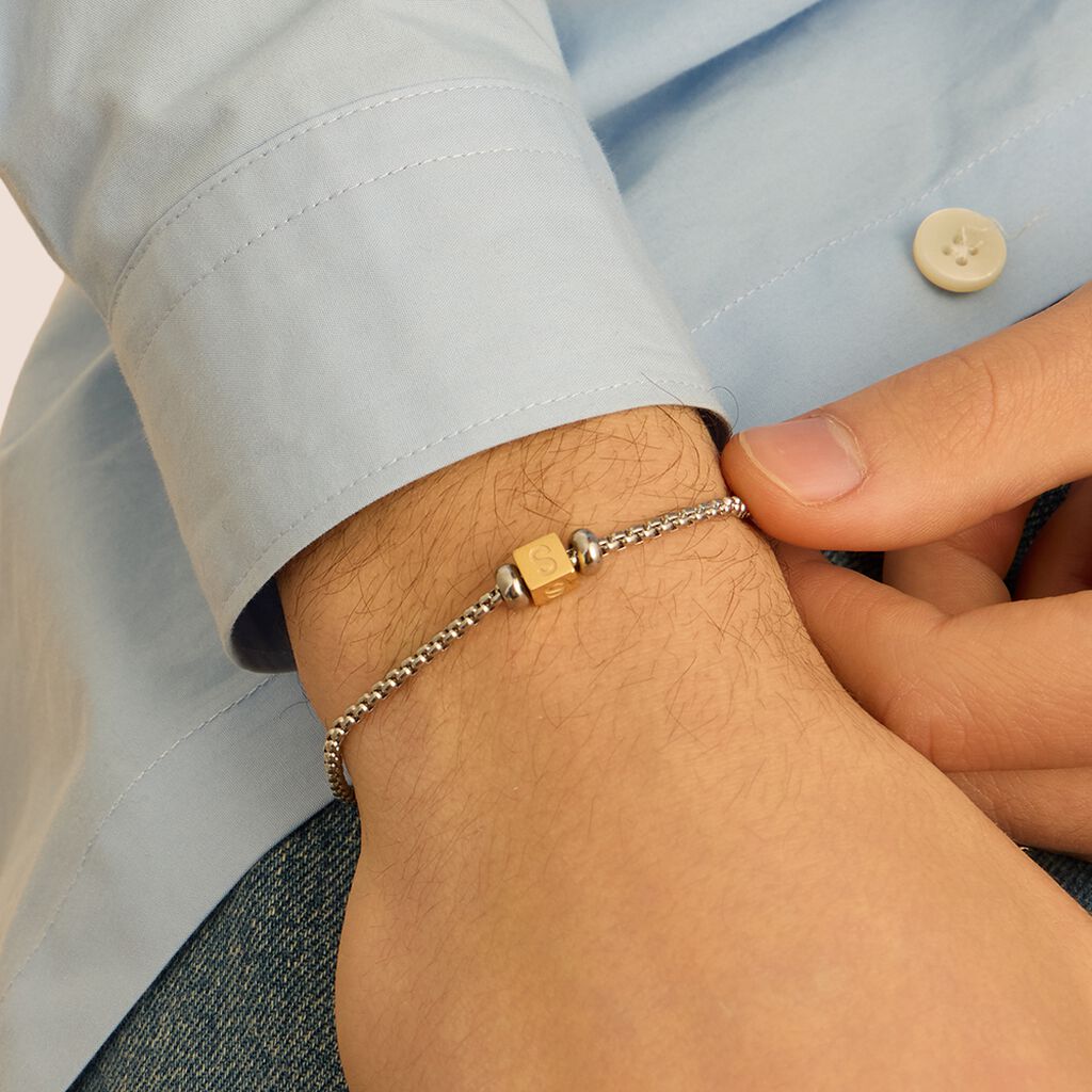 Bead Essential Code Acciaio Dorato