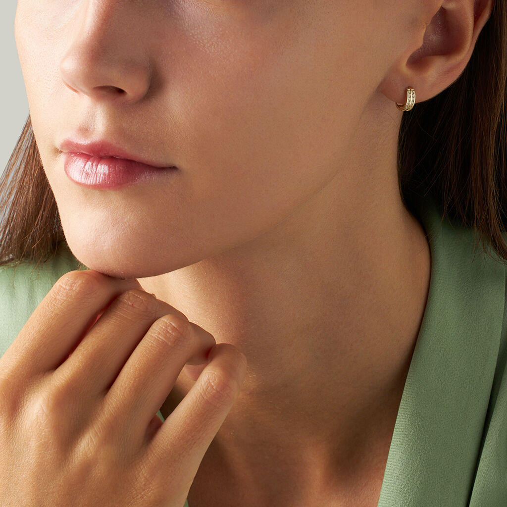Orecchini A Cerchio Toujours Oro Giallo Cubic Zirconia - Orecchini a Cerchio Donna | Stroili