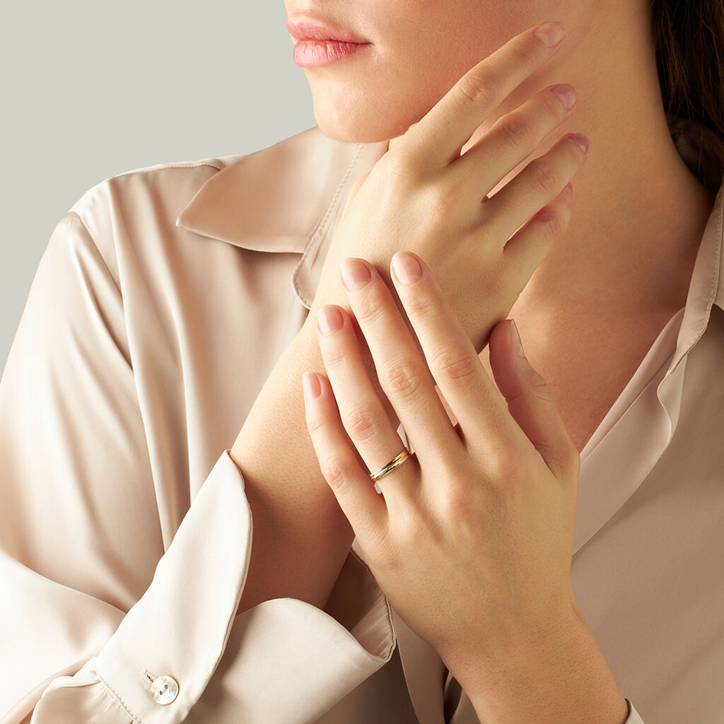 Fede Classica Diamantata 3 mm Oro Giallo