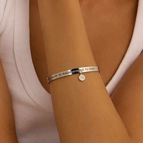 Bangle Sunrise Acciaio Cristallo - Bracciali Rigidi Donna | Stroili