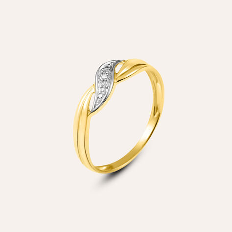 Anello Fascia Sophia Oro Bicolore Diamante - Anelli con Pietre Donna | Stroili