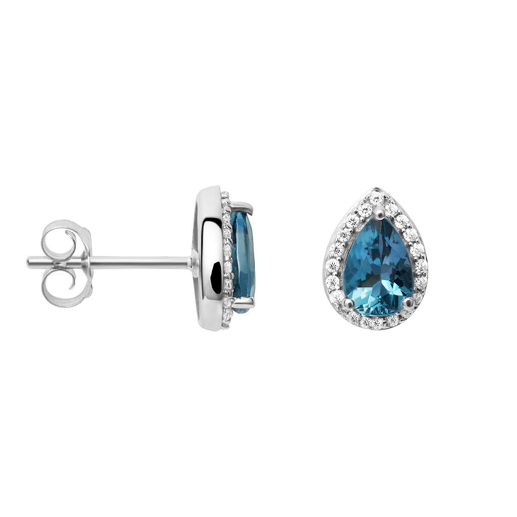 Orecchini Lobo Punto Luce Amélie Oro Bianco Topazio Cubic Zirconia - Orecchini a Lobo Donna | Stroili