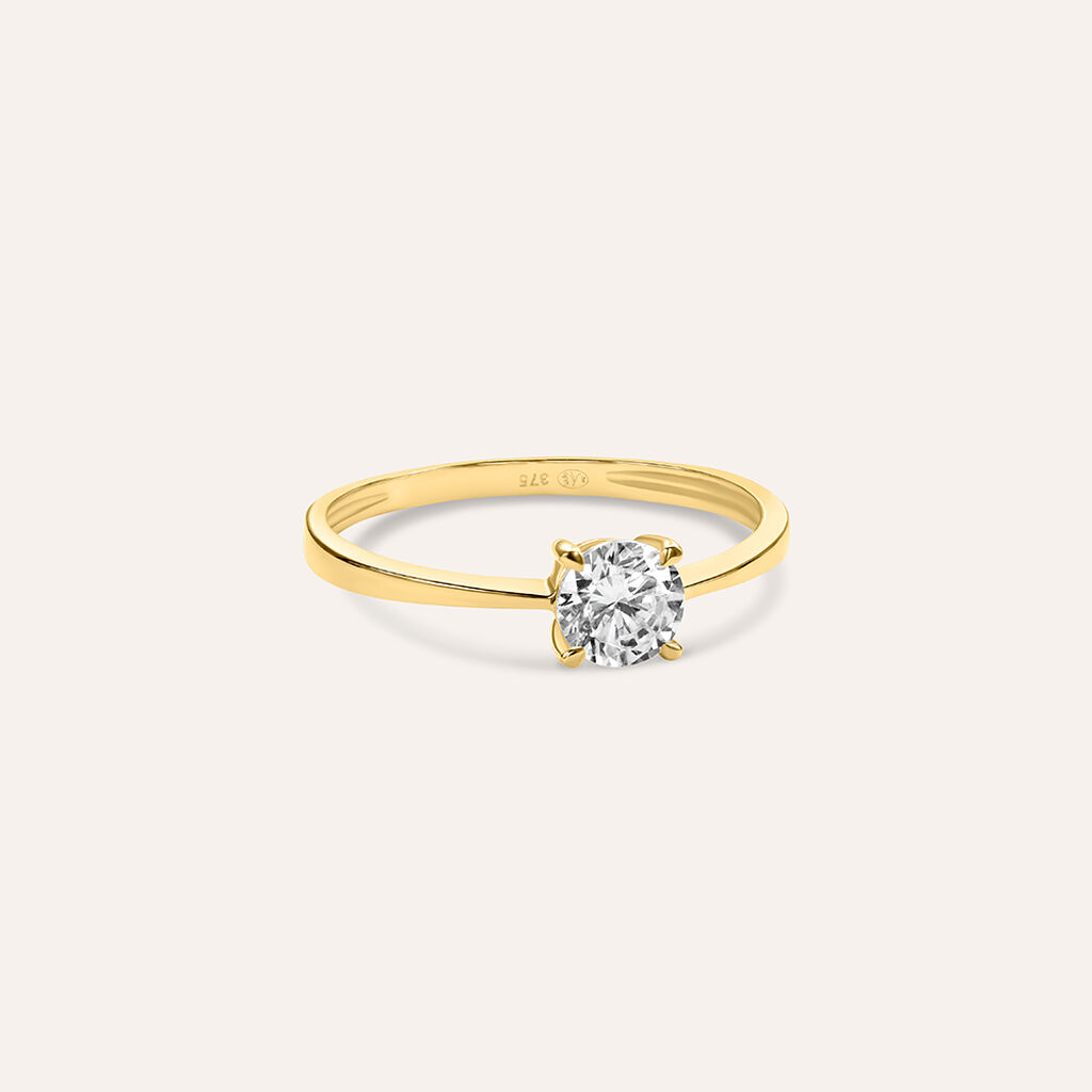 Anello Solitario Claire Oro Giallo Cubic Zirconia - Anelli con Pietre Donna | Stroili