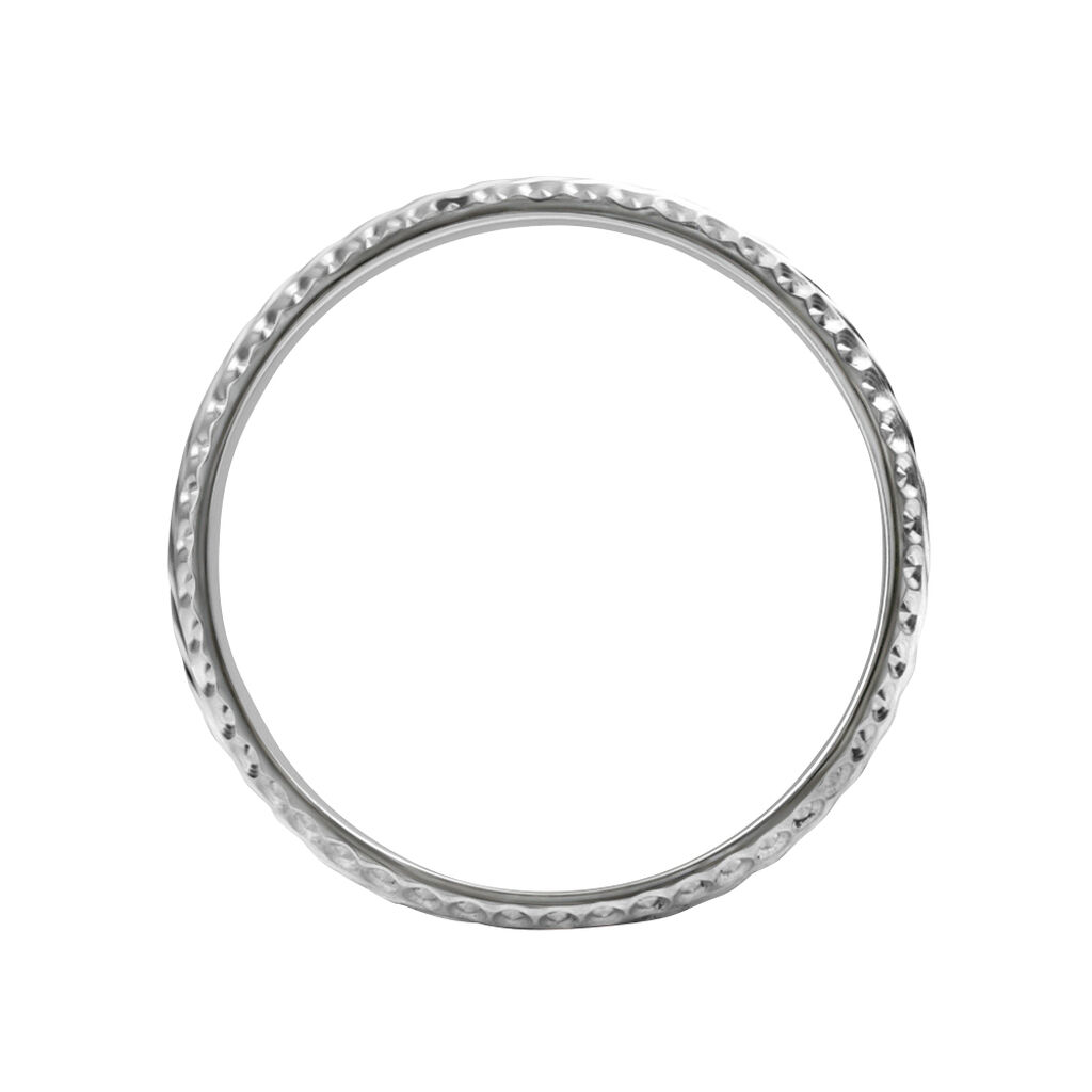 Fede Classica Diamantata 3.5 mm Oro Bianco - Anelli con Incisione Donna | Stroili