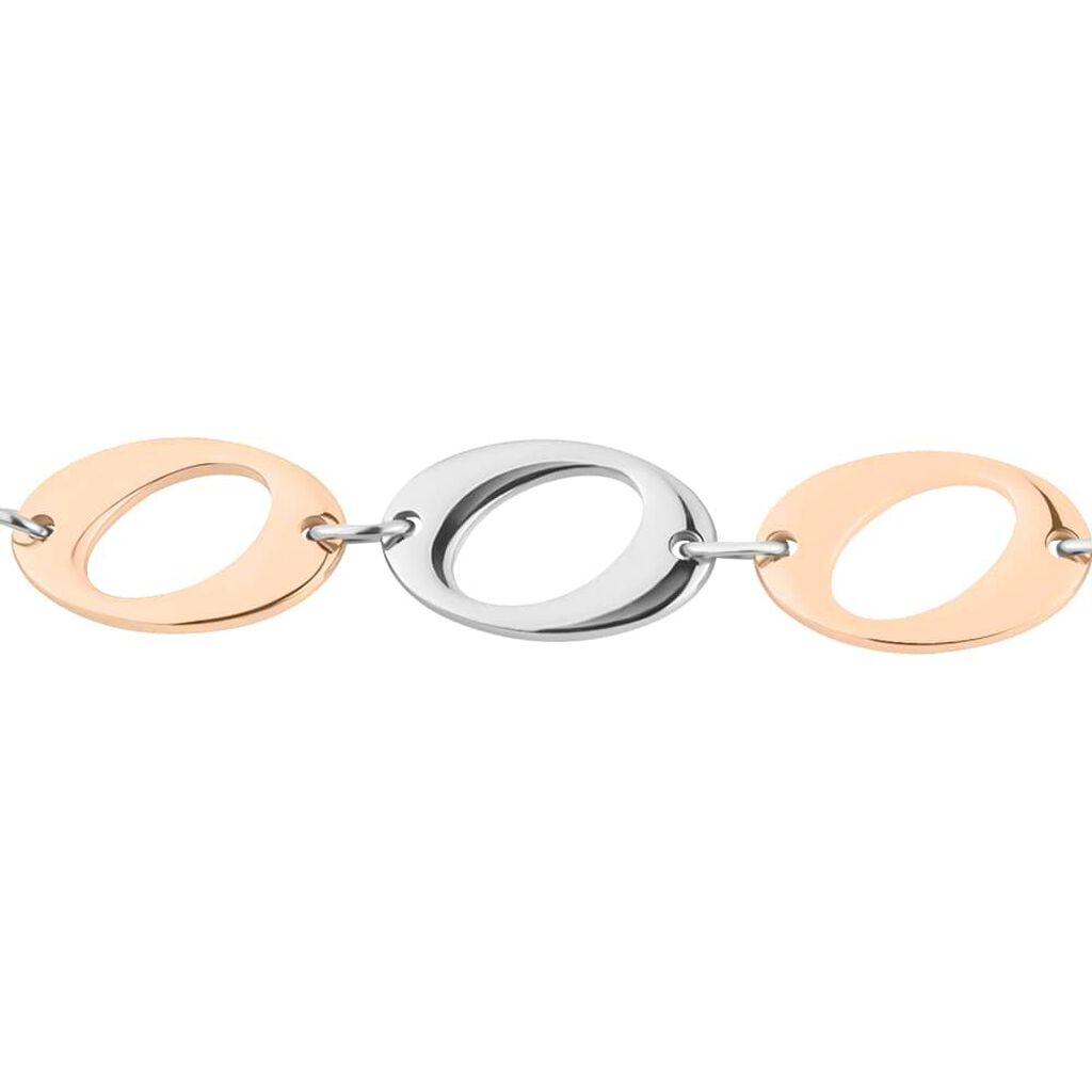 Bracciale Catena Lady Code Acciaio Bicolore Bianco / Rosa - Bracciali Donna | Stroili