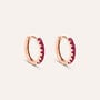 Orecchini A Cerchio Silver Rainbow Argento Rosa Cubic Zirconia