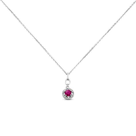 Collana Punto Luce Elizabeth Crown Oro Bianco Rubino Diamante - Collane Punto Luce Donna | Stroili