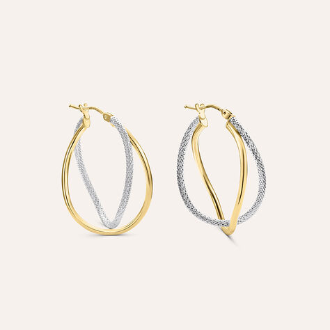 Orecchini A Cerchio Gold Essence Oro Bicolore - Orecchini a Cerchio Donna | Stroili