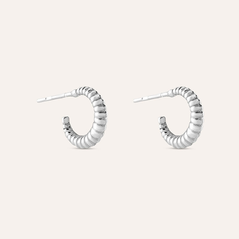 Orecchini A Cerchio Silver Collection Argento Rodiato - Orecchini a Cerchio Donna | Stroili